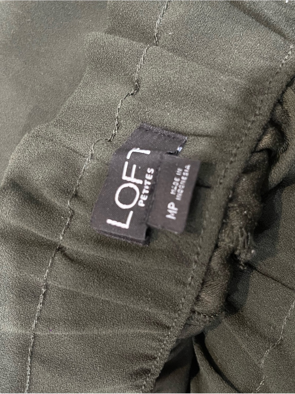 LOFT Petite Olive Green Trousers - Picture 3 of 4